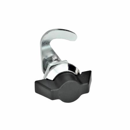 E+G lås, stål forzinket, vinge greb, krom, u/beslag